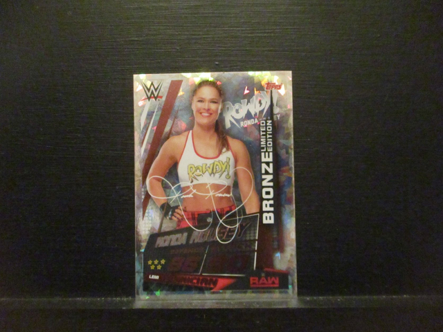Ronda Rousey - Slam Attax Universe Bronze Limited Edition Original Trading Card #LEMI