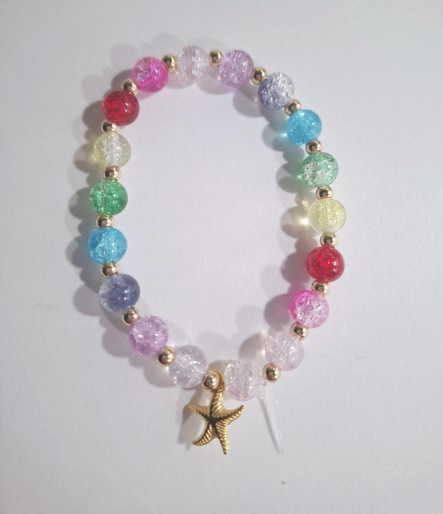 Summer starfish charm beaded bracelet 