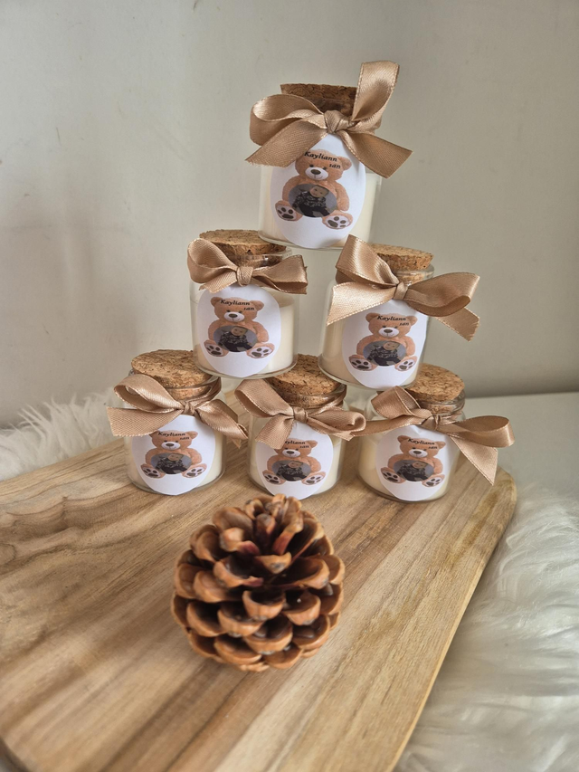 Bougie en pot ruban simple 