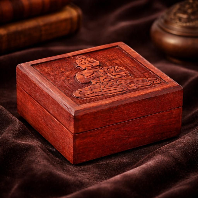 Boîte sculptée "Bouddha"