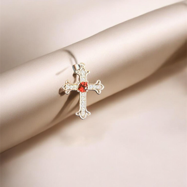 Pendentif argent 925 grenat 5,3 mm