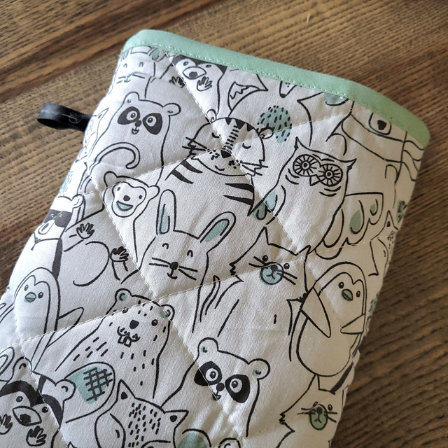 Pochette pour livre Poche : Animaux vert clair