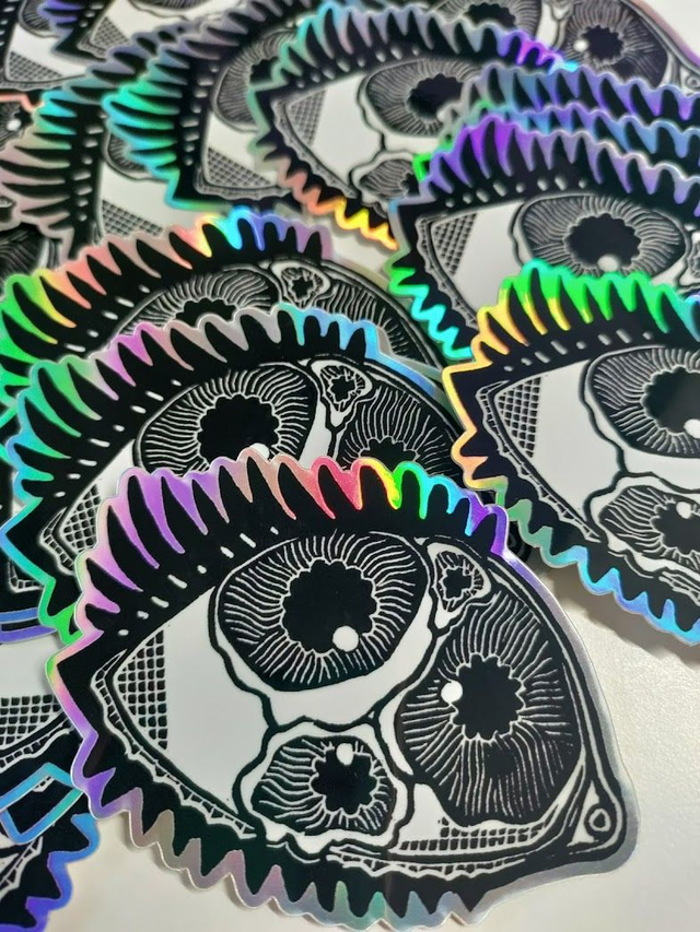 lot de deux stickers "oeil" simple+ triple