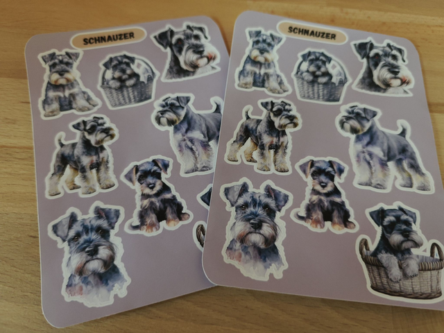 Planche stickers Schnauzer