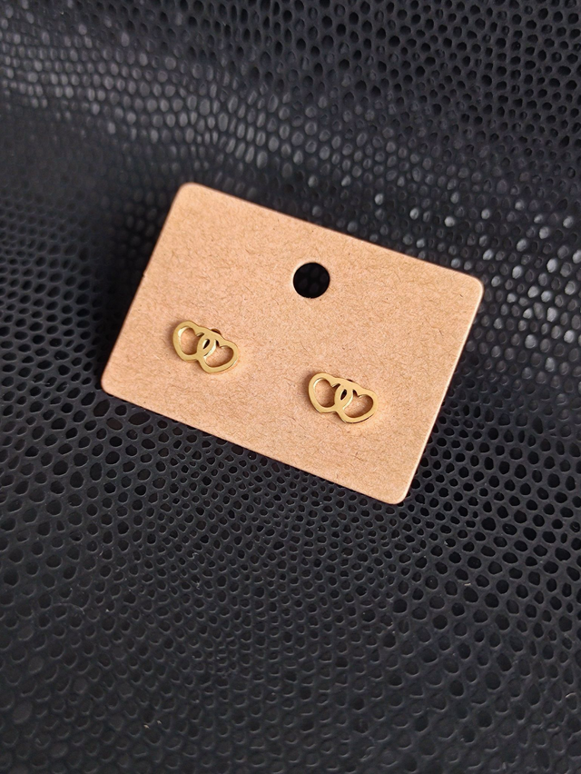 Edelstahl Ohrstecker | Herzen | Gold 
