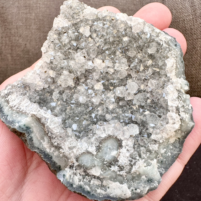 Grey amethyst raw with inclusions 