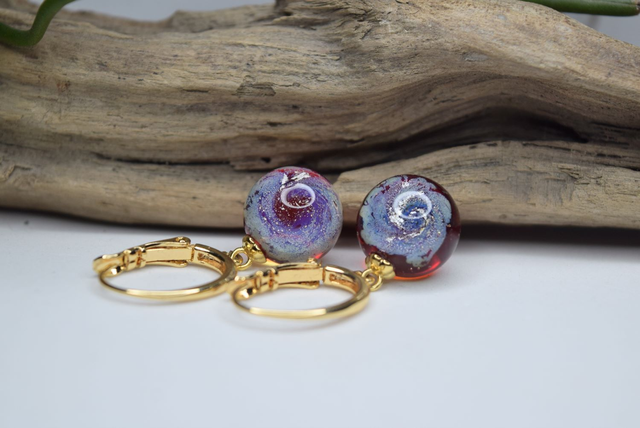 DORMEUSES MINI GALAXIE ROUGE MONTURE OR 