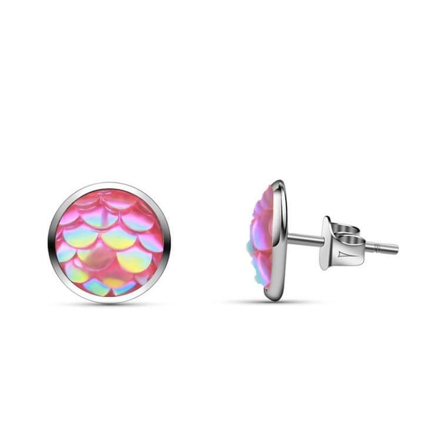 Hopeapuro Nappikorvakorut Merenneito Ariel 8 mm