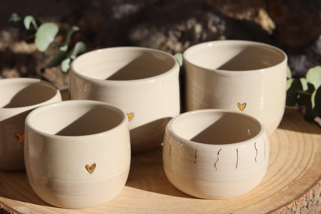 Mug avec petit cœur en or