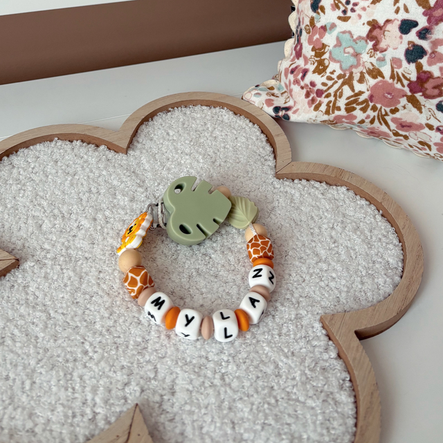 Attache tétine jungle 