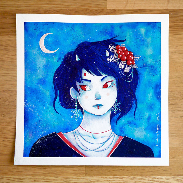 OYUKI // oeuvre originale, 28.5 x 28.5 cm