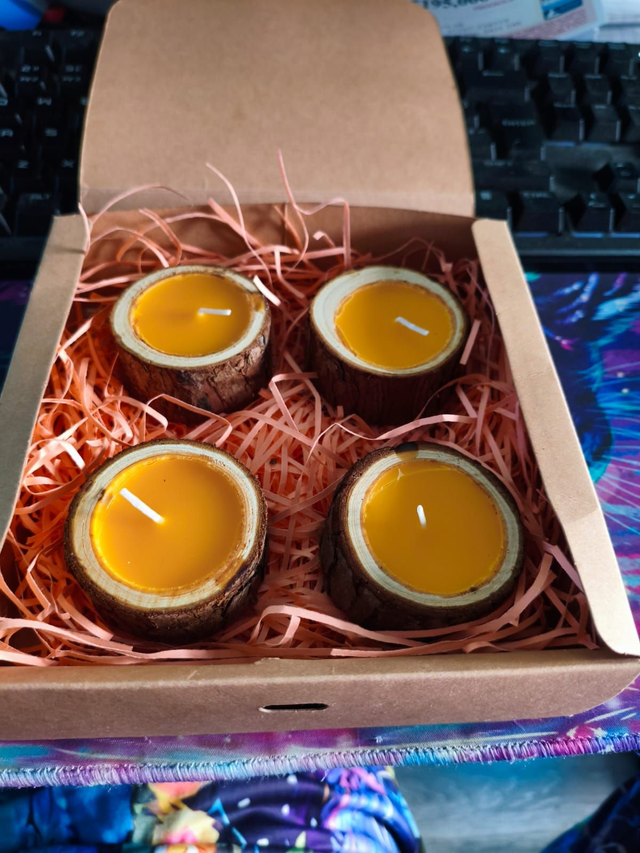 Woodern tealights set of 4