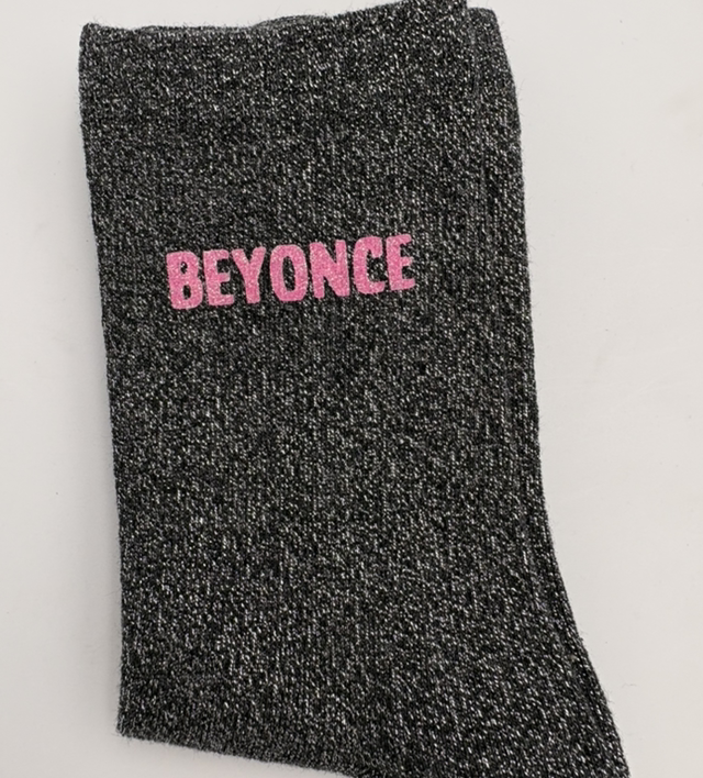Chaussettes a paillettes BEYONCE phospho