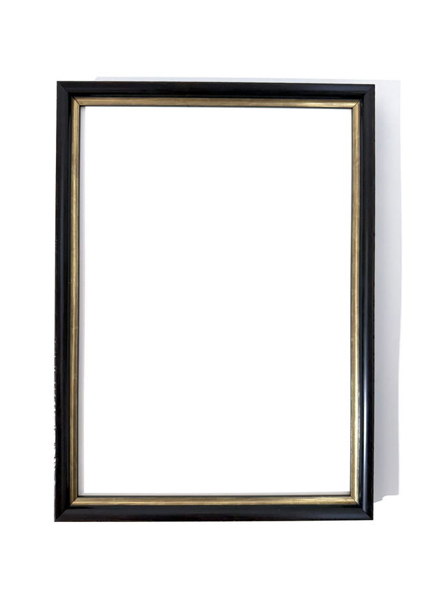 Cadre noir et doré A3