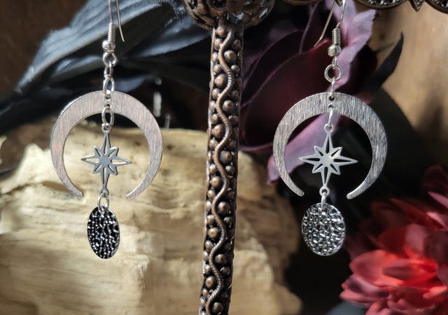 Boucles d'Oreilles "Sphère Etoilée"