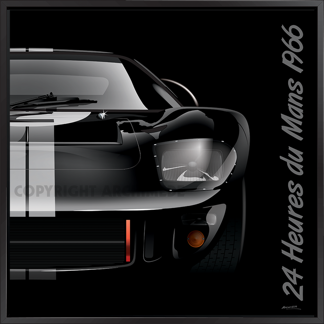 Ford GT40 Le Mans 1966 Winner - Framed Print by Archimede