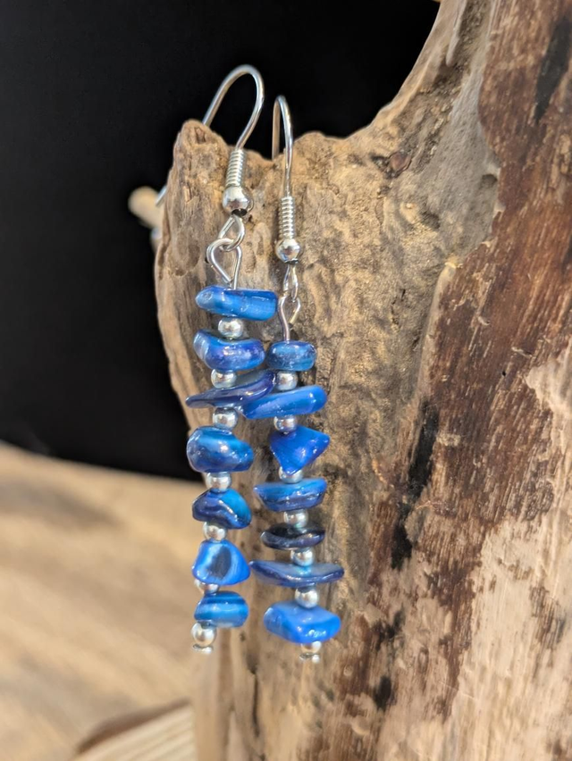 Boucles d'oreilles Lapiz Lasuli argent S925 