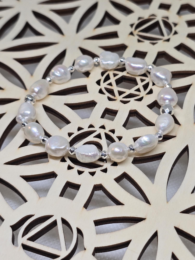 Bracelet Perle de culture d'eau douce Irrégulière 0,8 cm