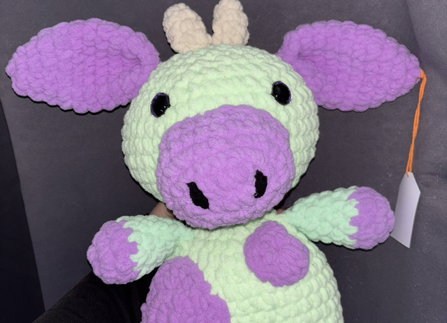 Vache verte/violette 