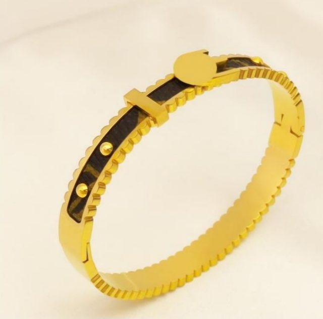 Bracelets LV doré marron 
