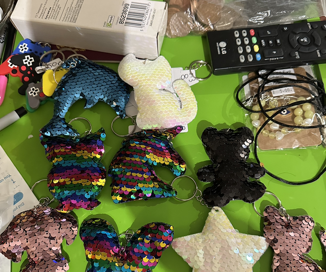 Sequin Mixed Shaped Keyrings 