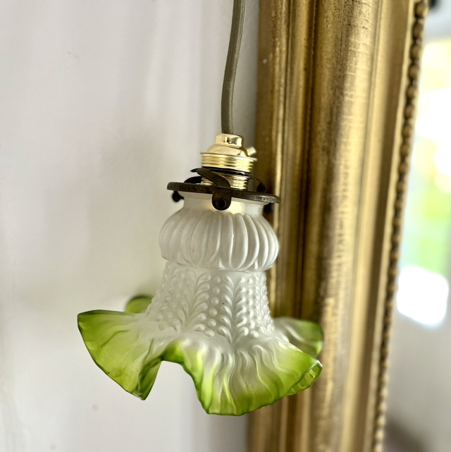 Lampe baladeuse abat jour tulipe verte