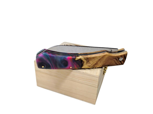 L&#039;Ambacien ®️ polymiroir inox en Loupe de robinier 