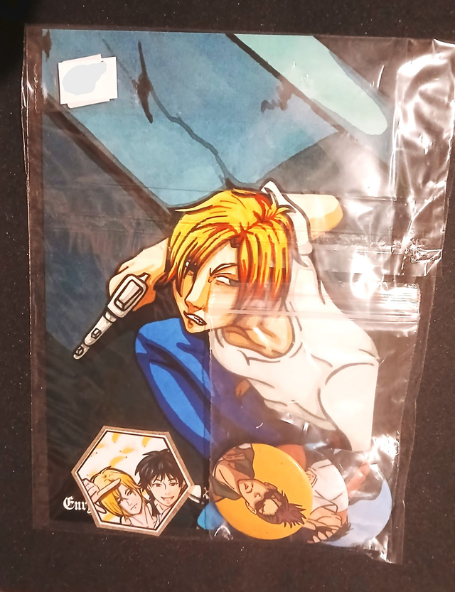 Banana fish Lots Dessin A5 et 3 Badges