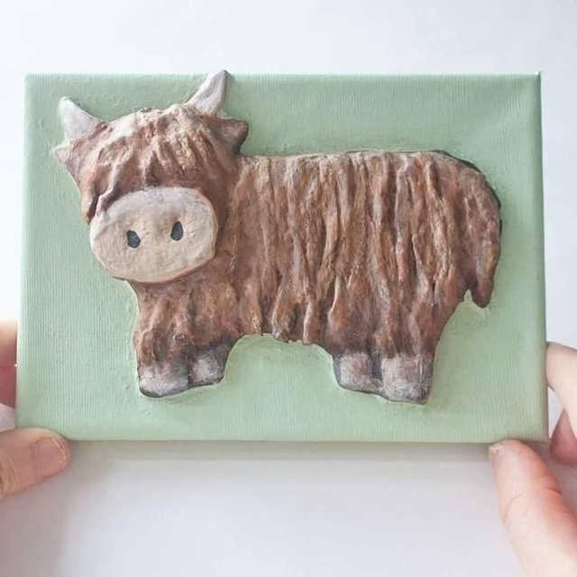 Craft Kit Make Your Own Highland Cow 3D Picture