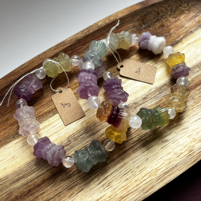 Multi-Colour Fluorite Bracelet - Ribbon style 