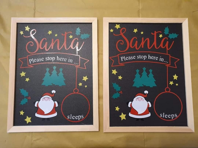 Christmas Count Down Chalk board 