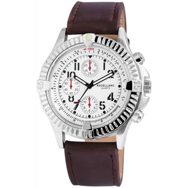 Montre Excellanc sport homme bracelet marron