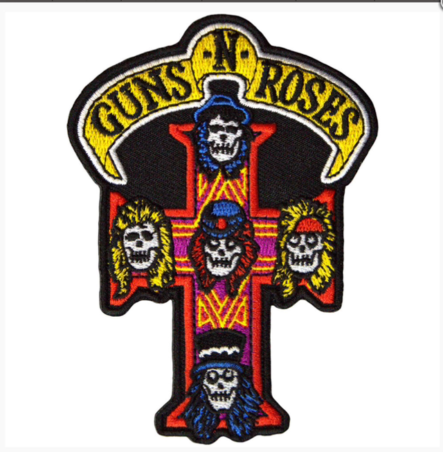 GUNS N' ROSES STANDARD PATCH: APPETITE FOR DESTRUCTION CROSS