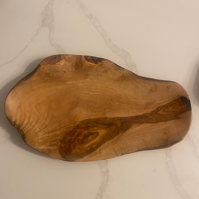 Handcrafted Olive Wood Plates | Natural Wooden Dinnerware | Rustic Serving Plate | Mediterranean Kitchen Decor