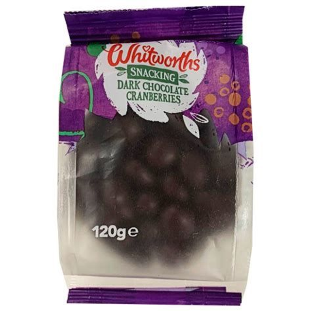 Whitworths Dark Chocolate Cranberries 120g