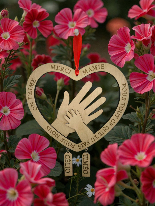 ATTRAPE COEUR "MERCI MAMIE"