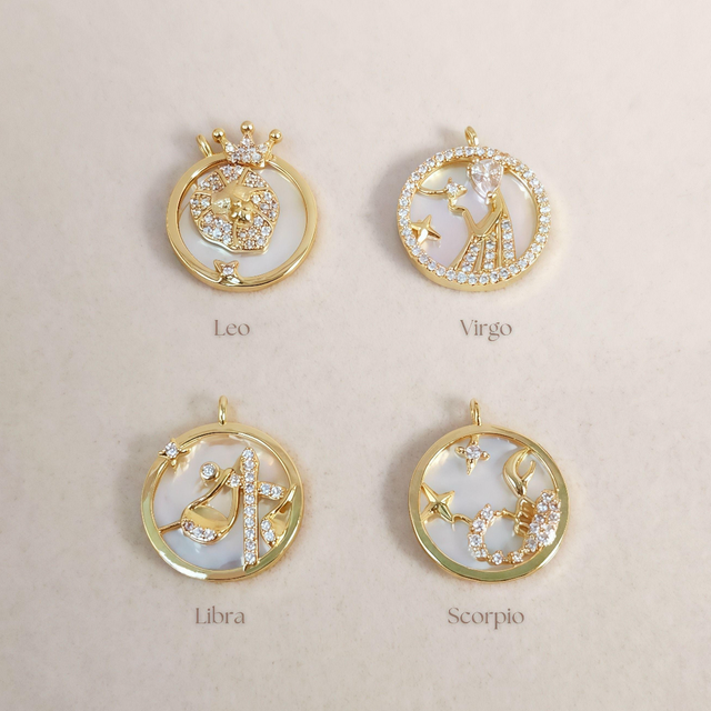 MOTHER OF PEARL ZODIAC NECKLACE