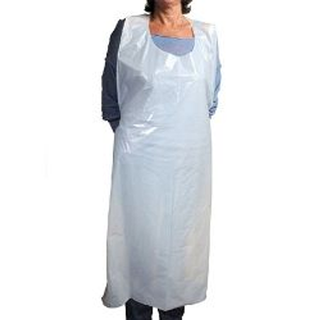 TABLIERS JETABLES BLANC LG 122 - sachet de 100