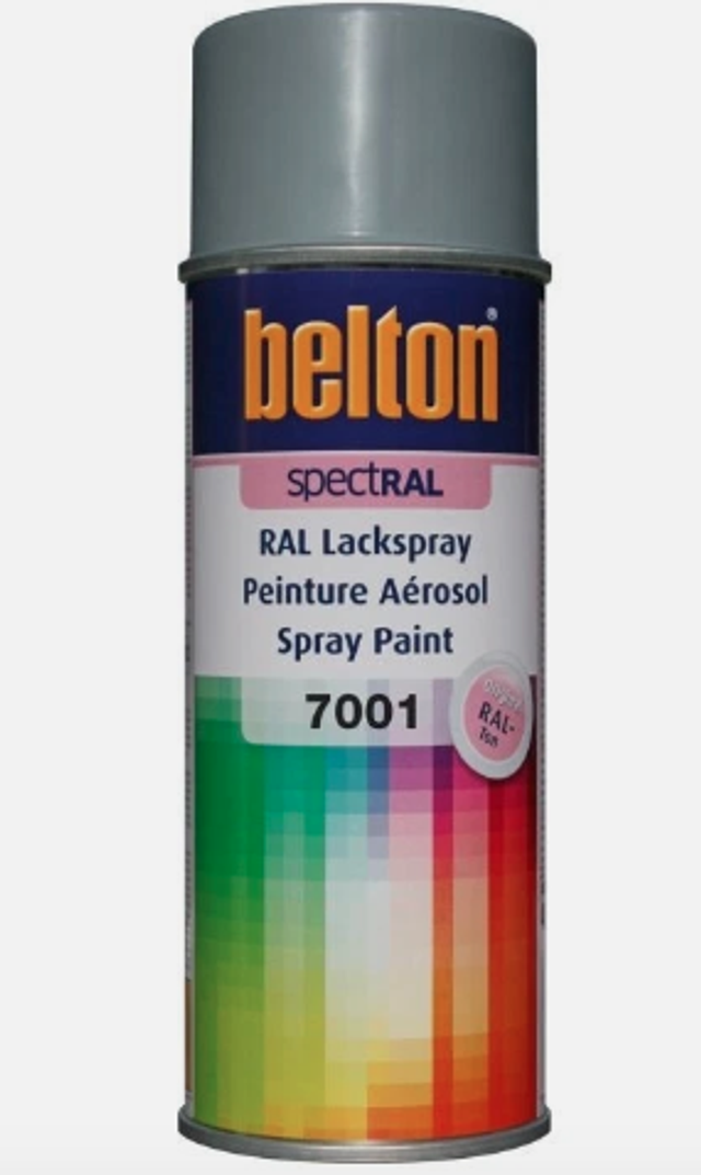 AEROSOL PEINTURE SPECTRAL GRIS ARGENT RAL 7001 en 400ml. 