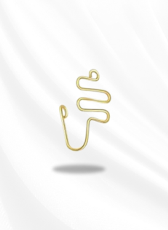 Faux piercing de nez Spirale doré