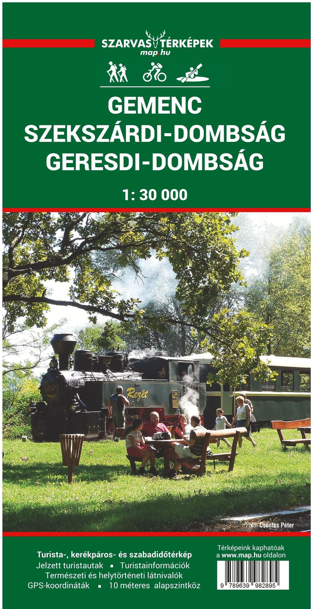 Szekszárdi-dombság/Geresdi-dombság/Gemenc 1:30000 térkép