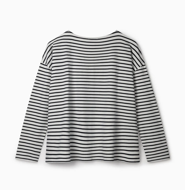 BYRONY stripe top - navy and cream 