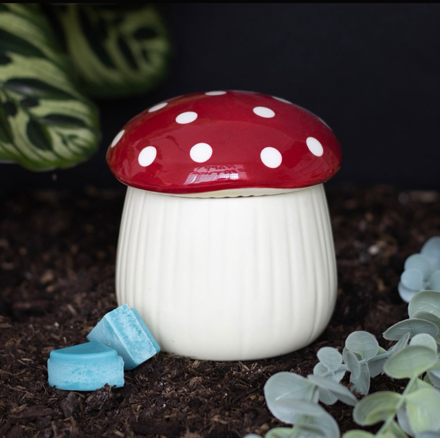 Cute toadstool mushroom shaped tealight wax burner oil burner