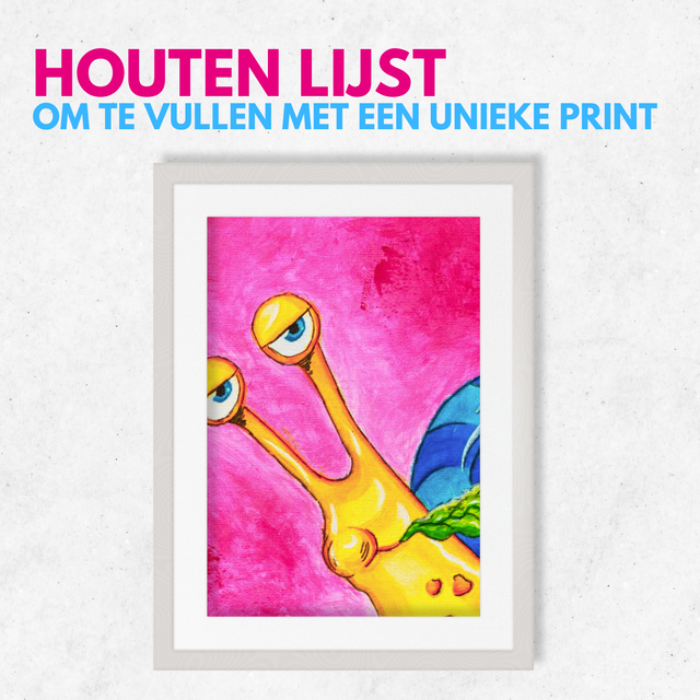Houten lijst wit | voor A4 print