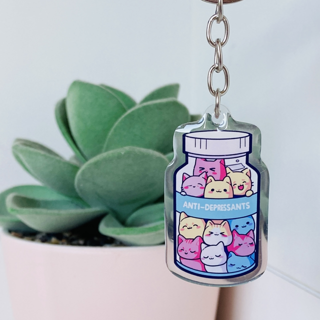 Porte-clés Meowdicament 