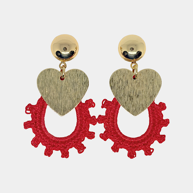 Heart Spike Earrings