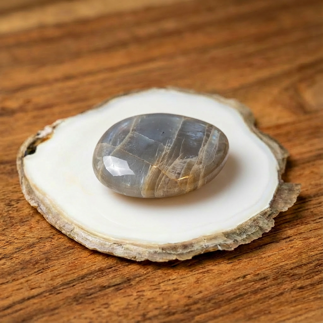 Galet Pierre de Lune Beige AA - Madagascar (30 à 50mm)