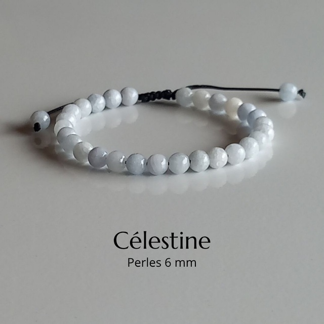 Bracelet ajustable en Célestine