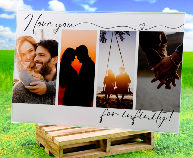 Cornice in plexiglas collage da 4 foto  