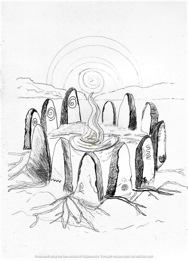 Sacred Stone Circle (Ink - Print only) 